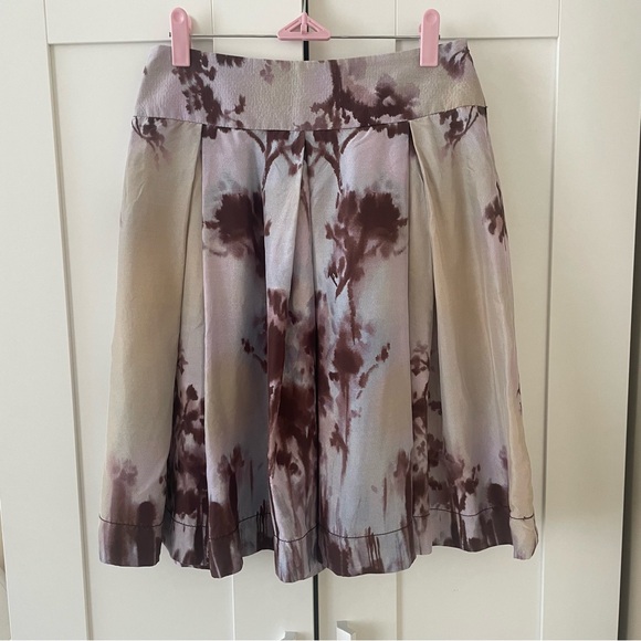 Zara Multi Colour Silk Skirt Size 4 - Picture 13 of 13